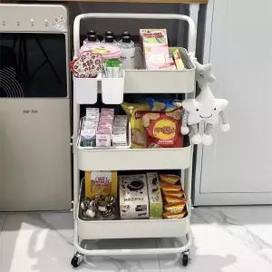 트롤리 보관함 이동형 장난감 기저귀함 보관 양념 다용도