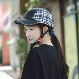 스냅백 헬멧 바이크 스쿠터 격자 전동 오토바이 킥보드 하이바 프 이즈 검은 여름 무늬