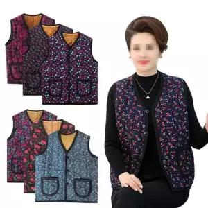 [골드스마일]실내외 겨울조끼 패션조끼 털조끼 화려한 수면조끼 조