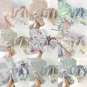 우산 양산 양우산 파우치우산 꽃무늬우산 인쇄가능5단접이식 우양산 자외선차단 UV차단 암막 방수 KK985