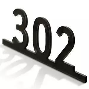 심플라인 블랙 호실판 1P 현관 번호판 문 호수판 (KYR-WD6F366)