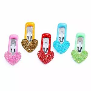 러블리 하트모양 유치원 단체 똑딱핀 20개 머리핀부자재