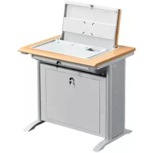 학교학원용 접이식 컴퓨터책상 2인용 PC수납형 단독