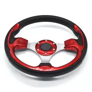 레이싱 핸들 스웨이드 자동차 튜닝용 14인치