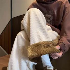 남자 기본 바지 면 린넨 코듀로이 왕도톰 캐시미어 팬츠 기모 도톰 블랙 따뜻한 겨울 주니어 일체형 융 와