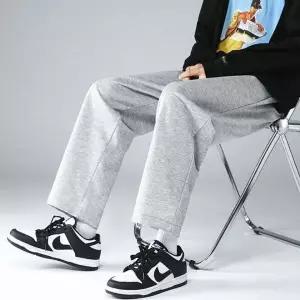 [콩심팥심]9부 세미 와이드 트레이닝 팬츠 일자핏 통 바지 츄리닝