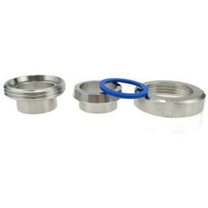 스테인리스 유니온 피팅 DN25 DN32 DN40 나사 파이프 연결 DIN11851 위생 용접 유니온 커플링 SS304 SS316L 세트