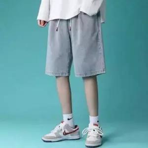 여름 남성 데님 밴딩 하프 팬츠 버뮤다 반바지