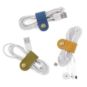 1Pcs 만화 가죽 케이블 와인 더 미니 소형 코드  이어폰 데스크탑 수납함