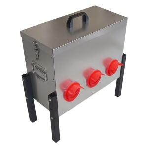 자동 닭 모이통 45파운드 용량 6포트 대형 금속