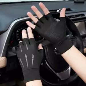 남성 자전거 논슬립 스포츠 반장갑 그레이