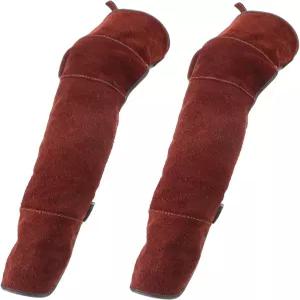 파티킨돔 가죽 용접 패드 1쌍 스트랩 다리 커버 용접자에게 편안하고 통기성이 좋습니다