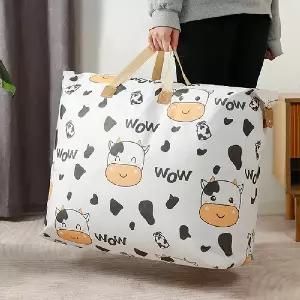 (옵션 GS002326 젖소부직포가방 중)지앤지젖소 부직포 가방 이불정리 옷정리 이불함 빨래가방