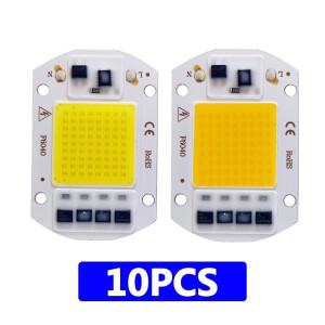 10개 LED COB 칩 AC 220V 투광등 벽세척등 광산등 교체용 광원 20W 30W 50W DIY 램프
