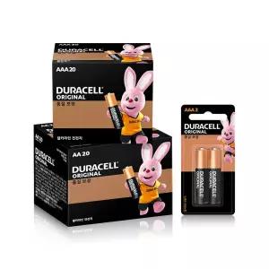 듀라셀 알카라인 건전지 AA20개입 + AAA20개입 AAA 2개입 2253242 J