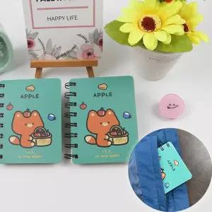 T1 여우그림 소형 포켓용 스프링 메모지 필기 노트1P