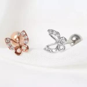 [라울스톤] 페블린 나비 써지컬 스틸 패션 피어싱 2종 택1