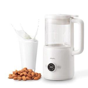 Olayks. 6 in 1 자동 견과류 우유 제조기 블렌더, 식물성 우유, 코코넛, 대두, 귀리, 아몬드 및 비유제품 음료를 위한 20온스 홈메이드 두유 제조기, 시작 지연/따뜻함 유지/ 끓인 물/자가 세척 가능