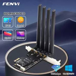 FENVI BCM94360CD Hackintosh PCIE 무선 어댑터 1750Mbps Bluetooth 4.0 듀얼 밴드 2.4G/5GHz MacOS Airdro