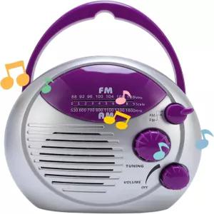 IPX4 방수 샤워 라디오 걸이식 휴대용 AM FM 욕실 주방 야외 여행용 배터리 전원 맑은 소리 및 20개 이상의