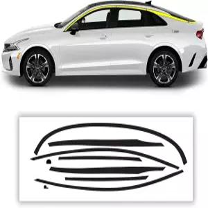 보가 테크 디자인 사이드 윈도우 크롬 비닐 랩 삭제 기아 K5 2021-2025 호환 자동차 액세서리용 스티커