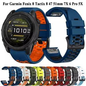 Garmin Fenix E 8 47mm 51mm 7 7X 6 6X 5 5X PlusEnduro 3 2Tactix 8 7 스트랩 팔찌 Correa 용 QuickFit 22