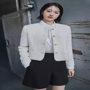 [케네스레이디](E332) 스타빈 하프 슬랙스(장다아 착용) (EWSLPJ0105)