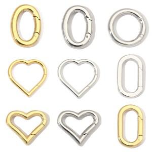 316 리얼 스테인리스 스틸 거울 광택제 하트 서클 걸쇠 패션 타원형 용수스틸 버클 찾기 쥬얼리 제작용 로