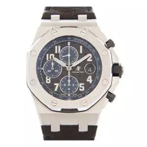 오데마 피게 로얄 오크 오프쇼어 크로노그래프 오토매틱 브라운 다이얼 남성용 시계 26470STOOA099CR01 SSP