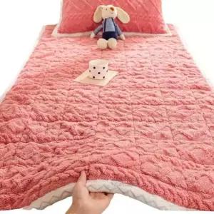 겨울침대패드 보온밀크 융 미끄럼 담요 쿠션 방지 니트 꽈배기 커버