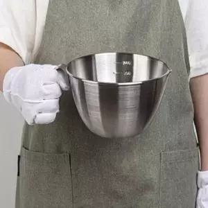 [콩심팥심]눈금컵 손잡이 믹싱볼 미니 계량스텐 750ml 계량컵