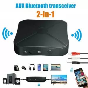 2 IN 1 Bluetooth 5.0 수신기 송신기 TV MP3 PC 헤드폰 용 3.5MM AUX가있는 실제 스테레오 Bluetooth 무선