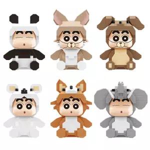 나노블럭 신짱 코스튬 육지동물 6종 세트 1642조각(PCS)