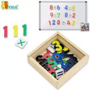 비가 V50325 원목 자석 숫자 37P/퍼즐/귀여운/언어/유아/완구/배우기/교구/공부/교육/글자/놀이/학습/게임