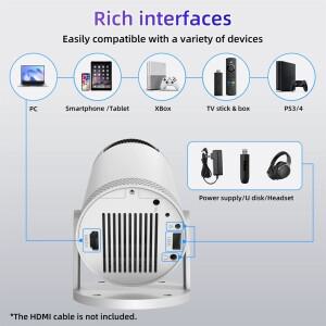 미니 소형 호환 휴대용 프로젝터 1080P 비디오 지원 260ANSI 5G 와이파이 ° 회전식 홈 시네마 빔 스마트