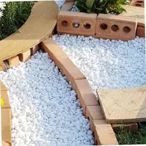 백색 자갈 이테리어 화이트 화분 조경 백자갈 15kg