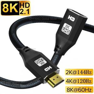 HDMI 호환 연장 케이블 8K 2.1 HDTV PS4 스위치용 남성-여성 확장