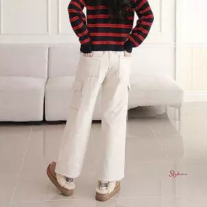 여성용 건빵 와이드 카고 솜패딩 따뜻한 방한바지fgh393