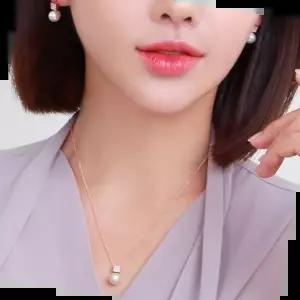 진주주얼리 클라라 진주 금 목걸이 금침 귀걸이 주얼리 14K 세트