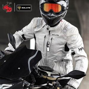 오토바이 자켓 바지 경량 가을 세트 남성 위한 여름 통기성 메쉬 도시 자전거 타는 사람 콤보 정장