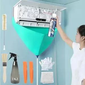 861pcs 에어컨 청소 키트 누출 방지 커버 수도관 청소 도구가있는 에어컨 클리너 풀 세트