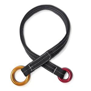 HERCHR 검색 가능한 앵커, 90CM 야외 등반 나무 와이어 랜야드 앵커 루프 벨트, 정원 작업 수목식자 마찰 보호 벨트 슬링 장비용 링 두 개 포함