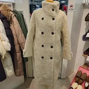 [셀러허브 1]밀스튜디오 HC34 양털무스탕롱코트 양털무스탕롱코트아이보리카라형 LRCMUR110IV5