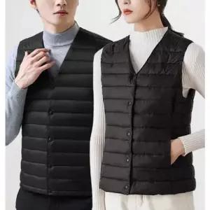 남성 경랑 패딩 조끼 V넥130 1P 겨울 사무실 보온 WFLMCPY