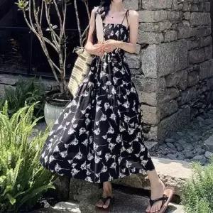 데이트 꽃무늬 여성가을 원피스 긴팔 여름 여자 WFLMTY0