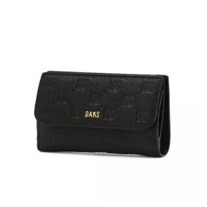 닥스 액세서리 여성 25SS 블랙 로고장식 소가죽 반지갑 WCWA5E602BK