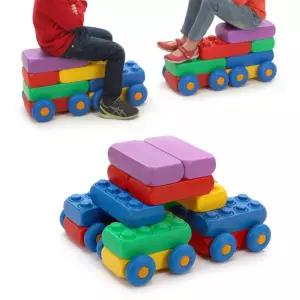 4살 남아 자동차 만들기 바퀴 대형블럭 징검다리 4세 5세 집짓기 공간놀이