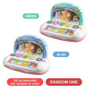 전자 피아노 키 Snowfiake 만화 악기 장난감 소리 조명 어린이 교육 게임 크리스마스 선물