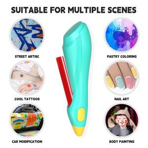 전기 수채화 스프레이 펜 어린이 손으로 그린 컬러 페인트 브러시 빨 12 색 어린이를 장난감 그리기 선물