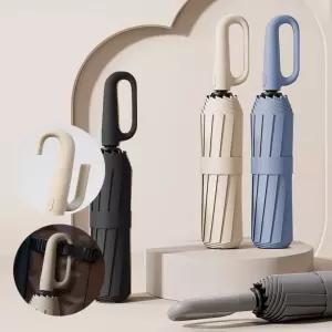 2중프레임손잡이우산 자동우산 접이식우산 장우산 휴대용우산 자동우산 카라비너우산 튼튼한우산